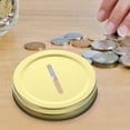 thumbnail image 2 of 4 Pcs Mason Jar Piggy Bank Change Storage Jar Lids Sealing Canning Covers Saving Pot Lids, 2 of 6
