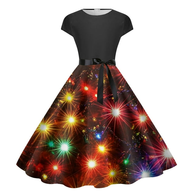 TJAZFJPA Robe Noire Femme Formelle Robe de Noël Élégante pour Femme Longueur Genou Sans Manches Robe de Fête Robe de Gala Robes pour Invitée de Mariage