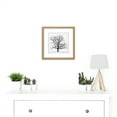 thumbnail image 2 of Lone Tree Winter Frost Snow Black White Photo 8X8 Inch Square Wooden Framed Wall Art Print Picture with Mount, 2 of 4