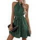 thumbnail image 5 of Mujeres Verano Casual Sin mangas Halter Wave Point Vestidos sexy Vestido delgado + Cinturones Fridja nalpqowj28386, 5 of 9