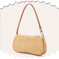thumbnail image 5 of Zhengup Straw Bag, Beach Bag, Hand-Woven Soft Handbag Underarm Bag, Bohemian Summer Bag Suitable for Vacation Travel Daily(Khaki), 5 of 6