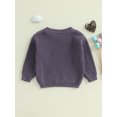 thumbnail image 4 of aturustex Little Girls Boys Solid Basic Cozy Sweaters 0-5T Toddler Baby Long Sleeve Knitted Pullovers Crew Neck Knit Sweatshirts Thick Cozy Knitwear Te Casual Daily Comfy Spring Fall Clothes, 4 of 7