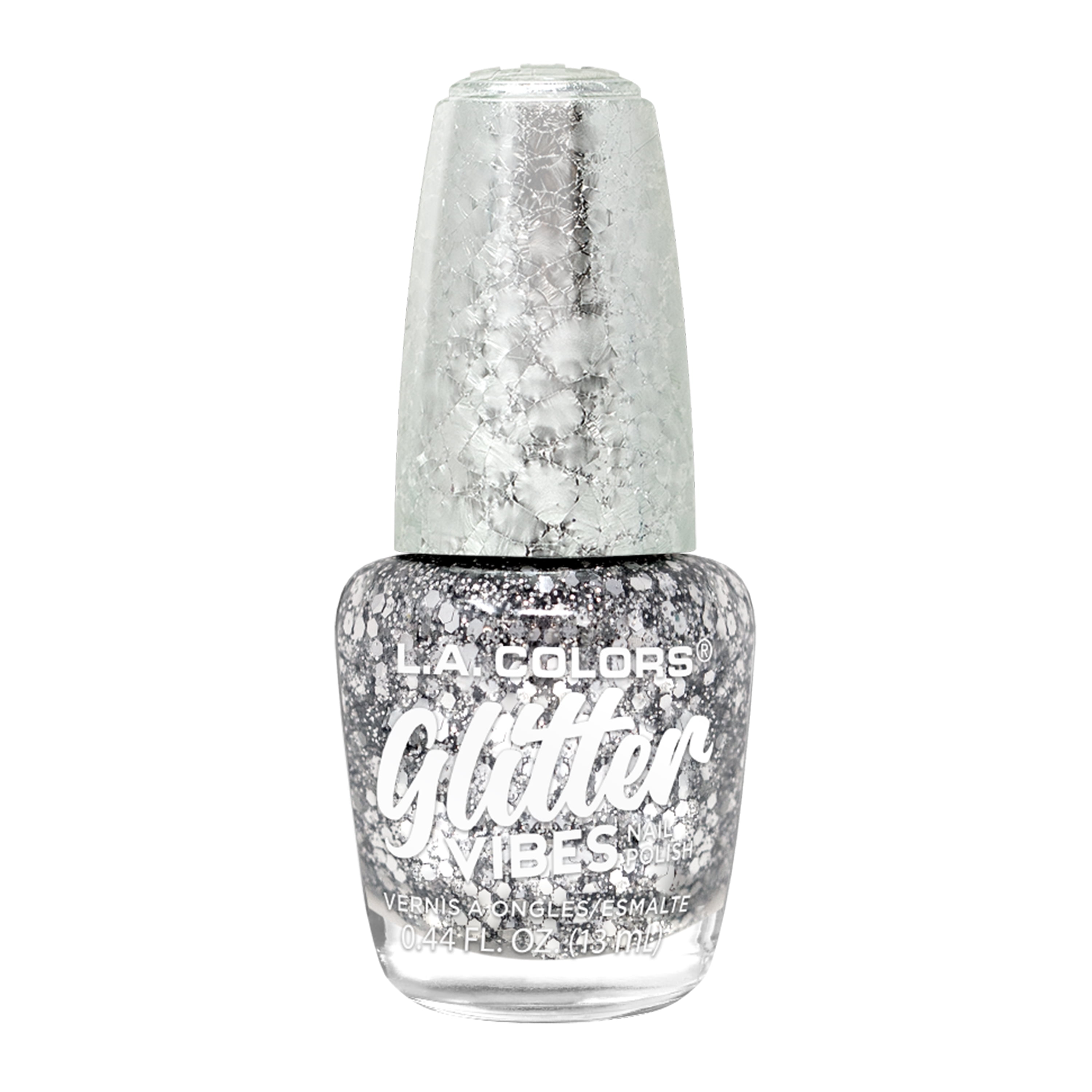 L.A. COLORS Glitter Vibes Nail Poilsh, Highkey, 0.44 fl oz