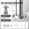 thumbnail image 4 of KFFKFF Handrails for Outdoor Steps, 70.9 in/180 cm Stair Rail Kit, Durable Stainless Steel Railings with Installation Accessories, Double-Column Handrails for Porch, Deck, and Senior Safety, 4 of 9