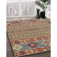 thumbnail image 2 of Ahgly Company Indoor Square Abstract Chestnut Brown Abstract Area Rugs, 8' Square, 2 of 6