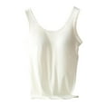 thumbnail image 3 of Shelf Bra Camisoles Adjustable Spaghetti Strap Tank Tops Basic Layer Womens Tops with Bra V Neck Camisole for Women Tops for Women Spaghetti Strap plus Size Seaside Shirt 100 Silk Camisole Camisole, 3 of 5