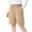 Khaki, variant on Boys Summer School Uniform Shorts Breathable Elastic Waist Knee Length Multi Color Everyday and Play Shorts