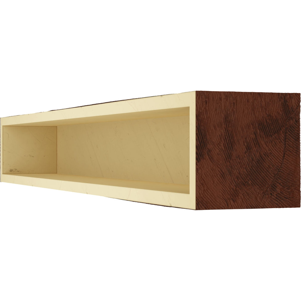 Ekena Millwork 8"H x 8"D x 72"W Knotty Pine Faux Wood Fireplace Mantel, Natural Pecan