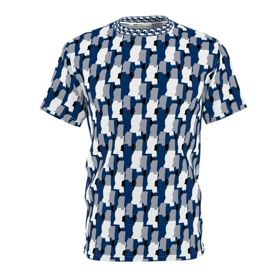 Blue/White Mississippi State Camouflage - Men's Polyester Tee