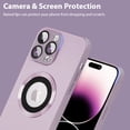 thumbnail image 3 of clleylise for iPhone 14  Pro Max Phone Case Magnetic AG Glass Frosted Case with Camera Lens Protector for iPhone 14 Pro Max Compatible with Magsafe Slim Full Body Protective Cover for Women Men 6.7'', 3 of 6