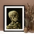 thumbnail image 1 of Head of a Skeleton Burning Cigarette Smoking Skull Vincent Van Gogh, 1 of 5