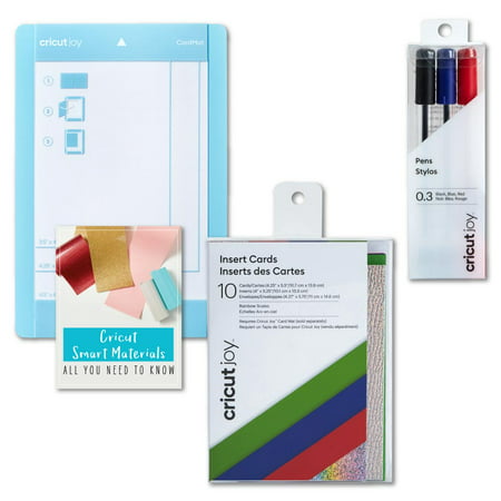 Cricut Joy Machine Card Cutting Mat, Pen Set, Insert Cards, Rainbow Scales Bundle