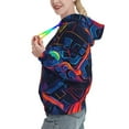 thumbnail image 2 of Kdxio Neon City Map Print Womens Oversized Hoodies Sweatshirts Hooded Pullover Tops Sweaters Casual-Medium, 2 of 7