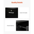 thumbnail image 4 of Reception Desk, 55-Inch L-Shaped Front Counter Table with Drawer Keyboard Tray & Storage Cabinet, Ideal for Checkout, Lobby, Beauty Salon, and Office Use, Black, 4 of 11