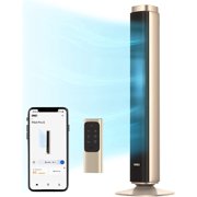 Dreo Tower Fan for Bedroom, 25 DB Quiet DC Smart Bladeless Fan, Works with Alexa, Google, App, Remote, 28ft/s, 90° Oscillating, 12H Timer, 42 Inch Floor Cooling Fans for Home Living Room,Pilot Pro S