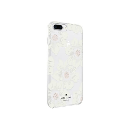 kate spade new york - Protective Hardshell Case for Apple® iPhone® 8 Plus - Cream with Stones/Hollyhock Floral Clear