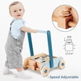 thumbnail image 2 of PairPear Andador de Madera para Bebés, Andador de Empuje para Bebés, Juguete de Andador Montessori con Bloques de Construcción, Velocidad Ajustable, Andador de Bloques para Bebés, Juguetes para Niños, 2 of 5