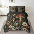 thumbnail image 3 of Manfei Natural Plant Mushroom 7-Piece Bedding Comforter Set,Country Floral Daisy King Bedding Sets,Red White Black Bed Sheets For Boys Kids,Breathable Home Decor Reversible, 3 of 9