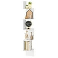 thumbnail image 1 of Patiojoy 5-Tier Corner Shelf Wall Mount Floating Corner Bookshelf Industrial Corner Ladder Shelf White, 1 of 10
