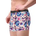 thumbnail image 2 of Yiaed blue record rock Skull Print Men's Soft Cotton Boxer Shorts Breathable Boxers Underwear Moisture-Wicking Underwear Stretch Boxer Briefs for Man-Small, 2 of 5