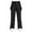 Black, variant on Women's Insulated Bib Overalls, Winter Warm Waterproof Snow Pants, Solid Color, One-Piece Detachable Suspenders Trousers