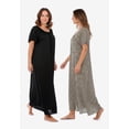 thumbnail image 3 of Only Necessities Plus Size 2-Pack Long Silky Gown, 3 of 6