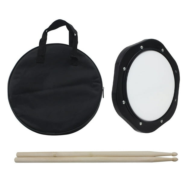 Pad de práctica de batería Práctica del cojín del tambor de 10 pulgadas con palillos de Bolsa de transporte para la Formación Abody Pad de práctica de batería