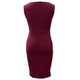 thumbnail image 4 of Blmnix Work Dresses Dress for Women Business Casual Bodycon Petticoat Midi Dresses Crew Neck Red Sleeveless Adjustable Waist Summer Casual Dresses for Women,XL, 4 of 7