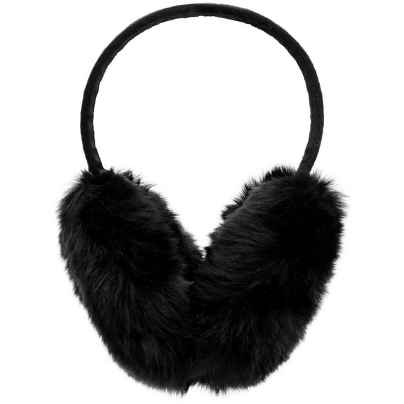 Simplicity Unisex Warm Faux Furry/ Fleece Winter Ear Muffs, 3407_Black
