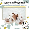 thumbnail image 4 of Drecage Toddler Boys Girls Cute Cow Slippers Kids Non-Slip Fuzzy Bedroom House Shoes, 4 of 7