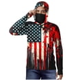 thumbnail image 4 of YFNNUP Big and Tall UPF 50+ Hoodies for Men Printed Sun Protection Shirt with Mask Lightweight Quick Dry Athletic Top Hiking Fishing Shirts Red XXXL, 4 of 6