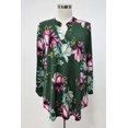 thumbnail image 3 of Dear Scarlett Women's Lizzy Floral Long Sleeve V-Neck Blouse Top in Hunter Green (Medium, Hunter Green), 3 of 4