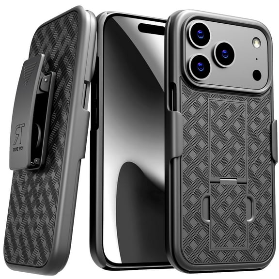 Apple iPhone 17 Pro Belt Clip Holster Phone Case - Black