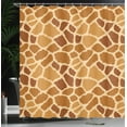 thumbnail image 4 of Ambesonne Giraffe Shower Curtain, Rhythmic Animal Skin Art, 69"Wx84"L, Pastel Brown Ginger, 4 of 5