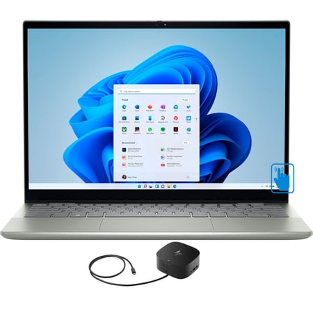 Dell Inspiron i7425 Home/Entertainment 2-in-1 Laptop (AMD Ryzen 7 5825U 8-Core  14.0in 60Hz Touch Wide UXGA (1920x1200)  AMD Radeon  Win 11 Pro) with G2 Universal Dock