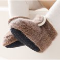 thumbnail image 6 of Odeerbi Non-Slip Fuzzy Slipper Socks for Baby Infant Boys Girls Prewalker Walking Shoes Cotton Thermal Socks Cozy Plush Socks Infant Kids Keep Warm Soft Indoor Shoes, 6 of 6