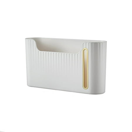 

1pc Punch Free Storage Rack Kitchen Plastic Bag Holder For Cabinet Wall Mounted Garbage Bag Organizer