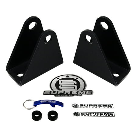 Full Extension Suspension (Supreme Suspensions - Silverado + Sierra Heavy Duty Series High-Strength Carbon Steel Shock Extenders Shock Extension Kit (Black))