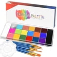 thumbnail image 1 of Pintura facial de 20 colores, kit de paleta de pintura corporal para adultos/profesionales, arte de pintura de tatuajes, fiesta de Halloween, 1 of 4