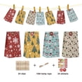 thumbnail image 2 of Juego de 24 piezas de bolsas de papel kraft para Navidad, bolsas de regalo coloridas, calendario de adviento de Navidad, 2 of 5