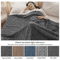 thumbnail image 7 of Sortora Gray Throw Blanket, Twin Size Plush Fluffy Couch Blanket, Soft Lightweight Cozy Bed Blankets for All Seasons - 280GSM Double-Sided 3D Knit, Machine Washable, 60"x80", 7 of 7