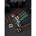 thumbnail image 4 of Correa de reloj de silicona suave para hombre, correa de reloj de nailon y caucho fluorado de 20, 22, 23 y 24 mm para Tudor, Breitling, Citizen, Tissot, 4 of 5