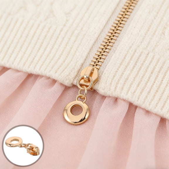 LOLIPPYY 20Pcs Golden Metal Replacement Zipper Pulls for Backpack Luggage Jacket and Sweater Repair
