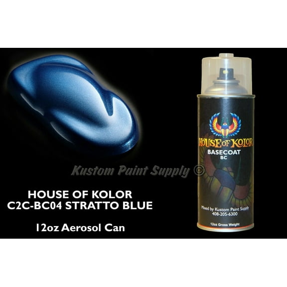 Stratto Blue Basecoat BC04 House of Kolor 12oz Aerosol Can Shimrin Metallic