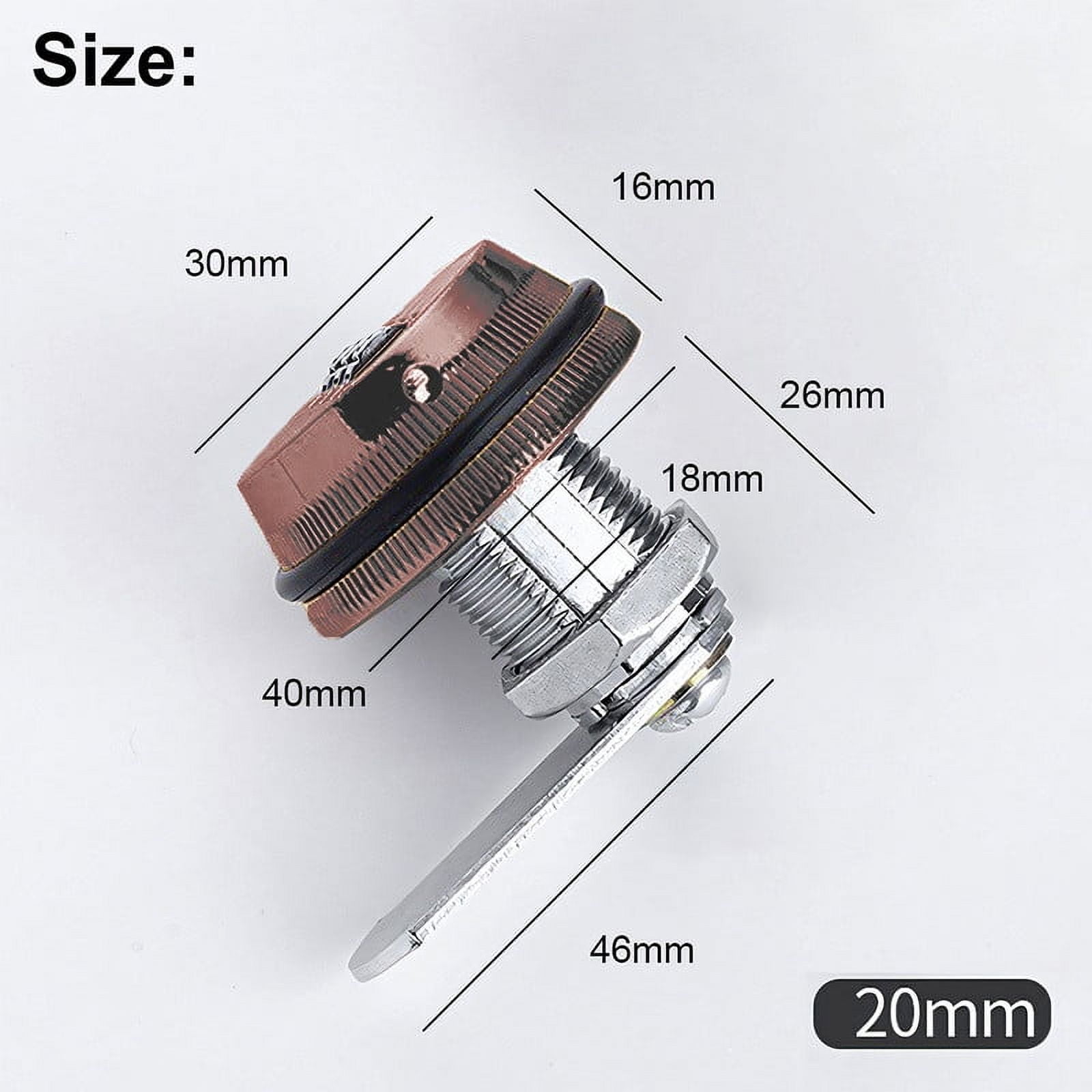 LNJBABAO 3 Pcs Security 3-Dial Combination Cabinet Lock for Door Cupboard