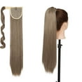 thumbnail image 2 of Longue Extension de Queue de Cheval Droite / Bouclée Enrouler Autour Clip Synthétique dans les Extensions de Cheveux Fixation Postiche pour les Femmes, 2 of 6