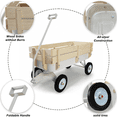 thumbnail image 5 of Beach Wagon with Big Wheels for Sand, Wagon Carts with 10" Big Wheels, Heavy Duty Utility Garden Wagon, 330 lbs Capacity Portable Grocery Cart, All Terrain Wheels Wagon Cart, JA3891, 5 of 11