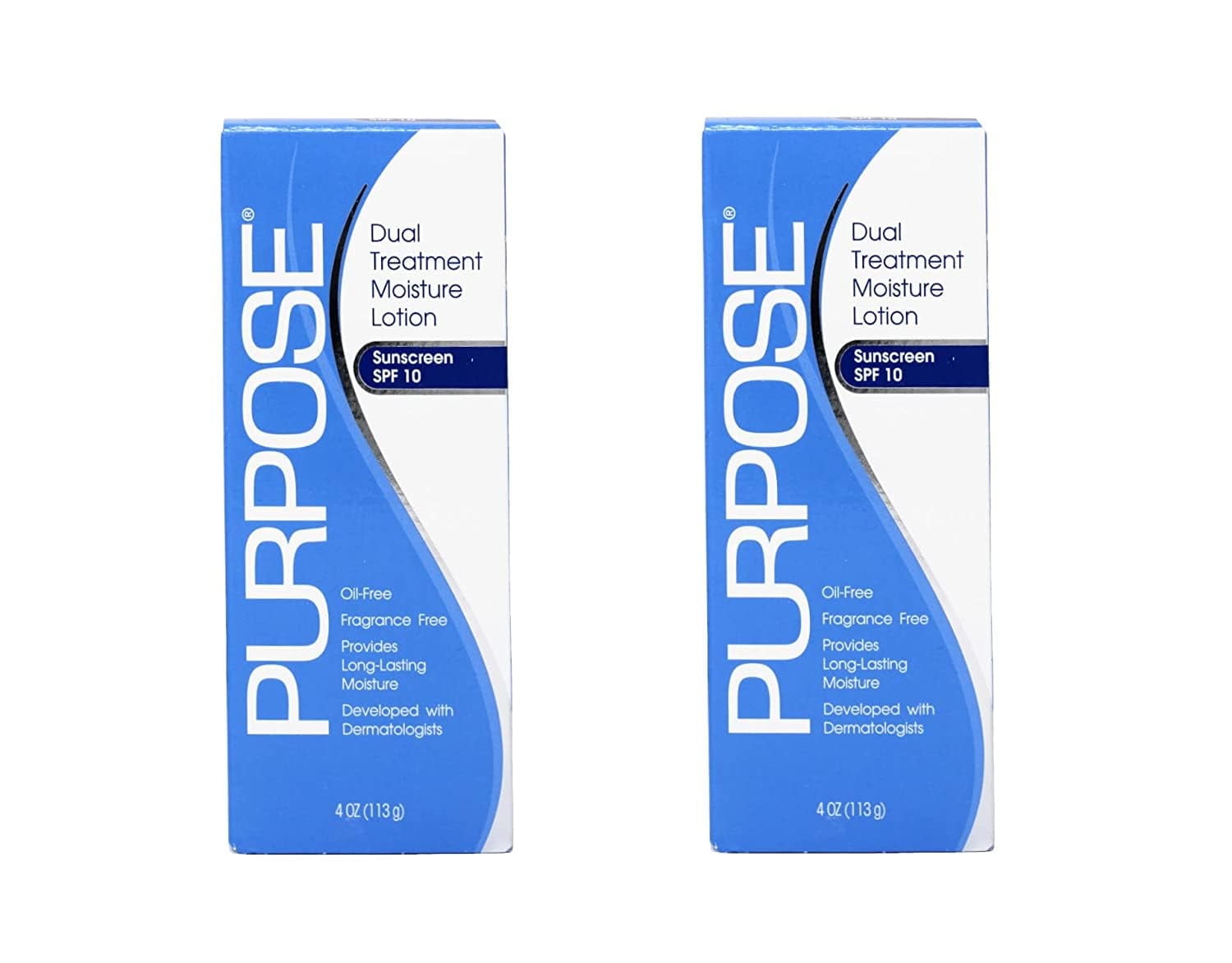 Purpose Dual Treatment Moisture Lotion SPF10, Hypoallergenic, 4 OZ
