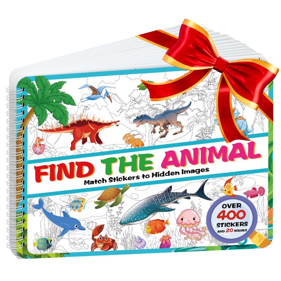 Libro de pegatinas Kalysky con escena de dinosaurios y animales marinos de 4 a 8 años
