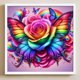 thumbnail image 3 of Pintura de diamante 5D DIY taladro redondo completo arco iris rosa mariposa arte kit 30x30cm, 3 of 9